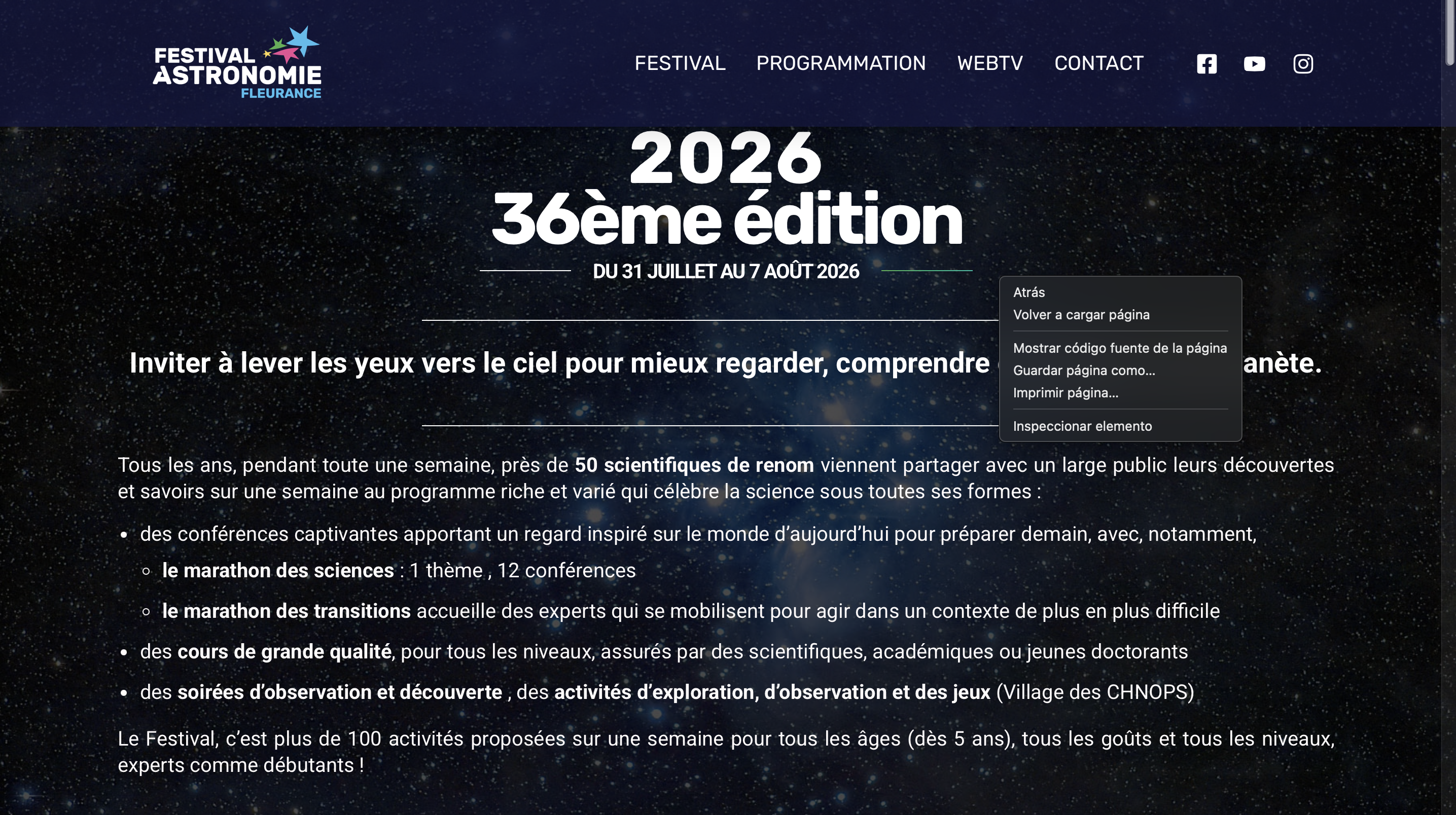 FESTIVAL D'ASTRONOMIE DE FLEURANCE 2026 - Fleurance (Francia)