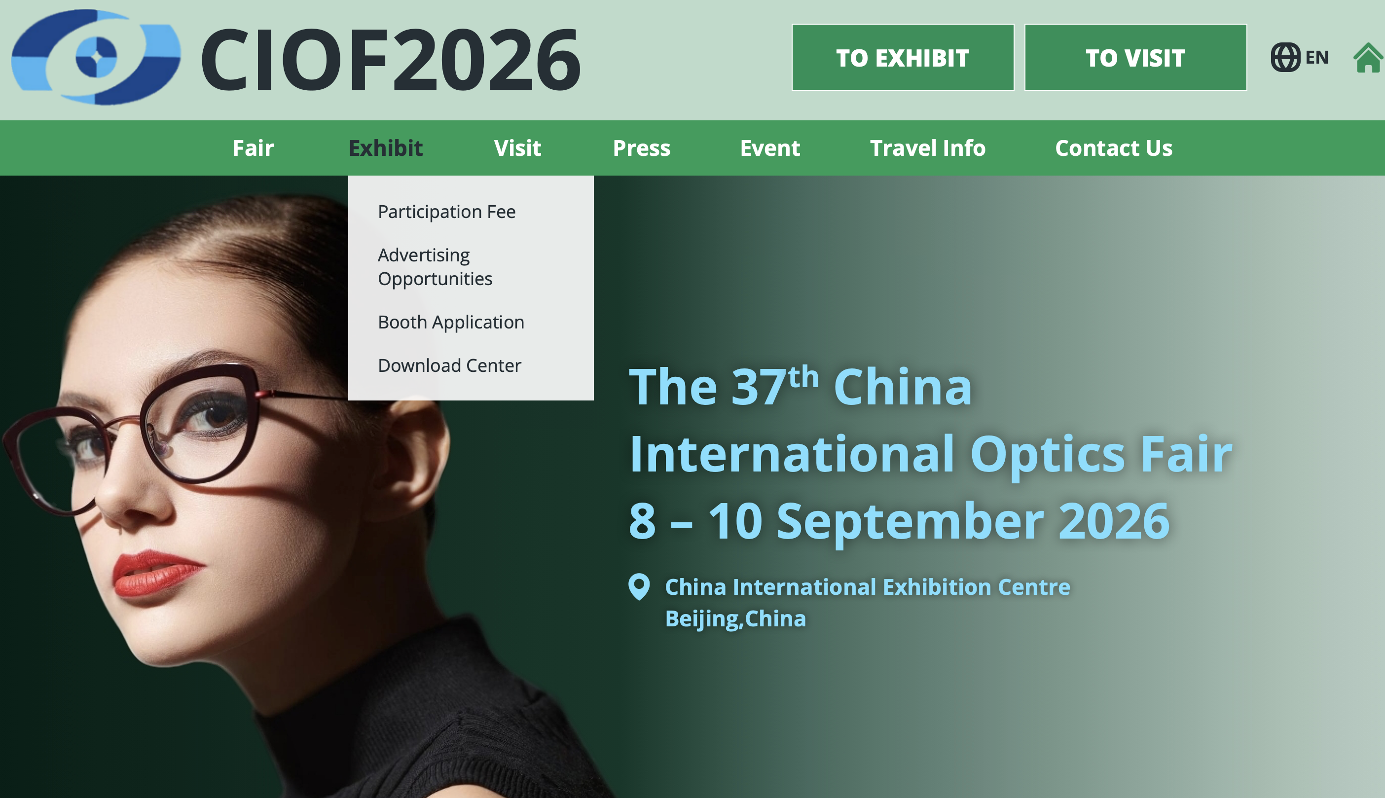 CIOF - CHINA INTERNATIONAL OPTICS FAIR 2026 - Pekín (China)